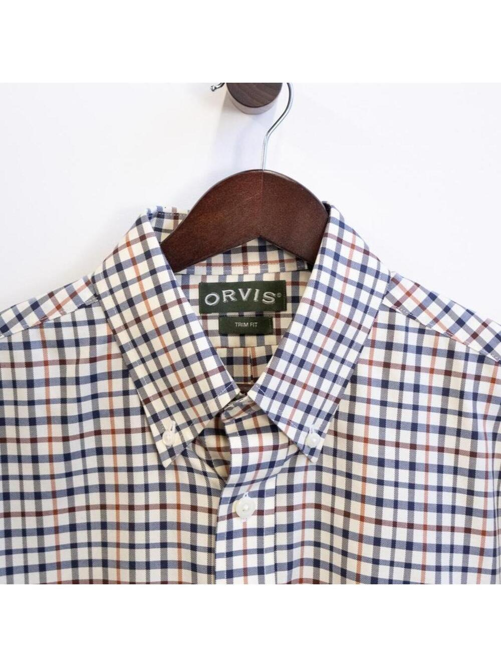 Orvis Trim Fit Check Button Down Shirt Men’s Medium